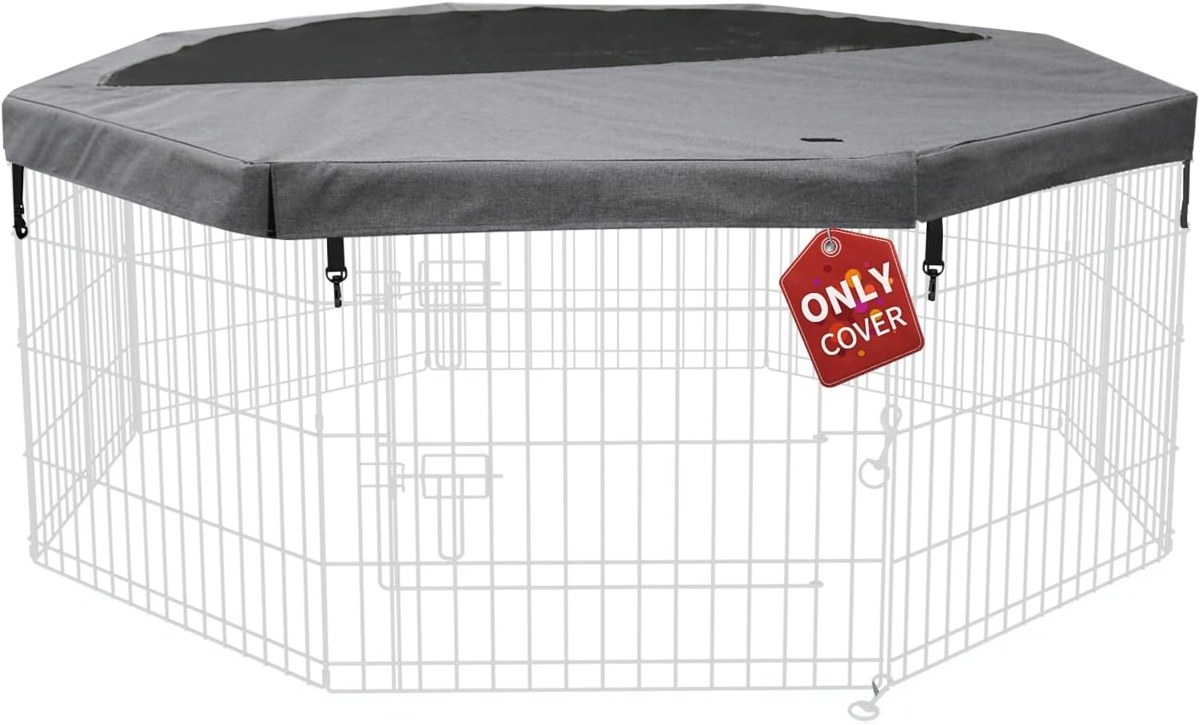PETIME Playpen Mesh Roof for 24" Wide 8-Panel Pens